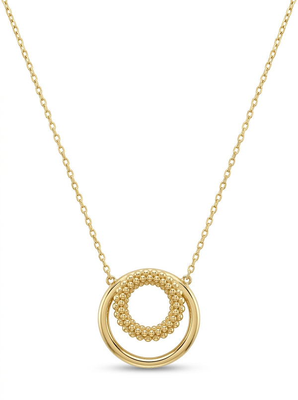 Gargantilla de oro 14K diseño de círculo eterno Mod LM5429 - 45 cm