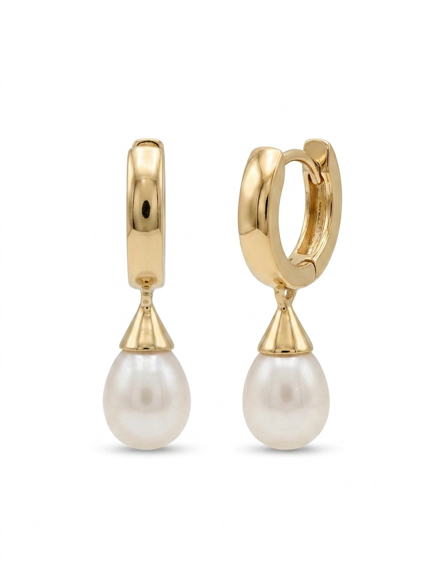 Grapas de oro 14k con perlas Mod 5560