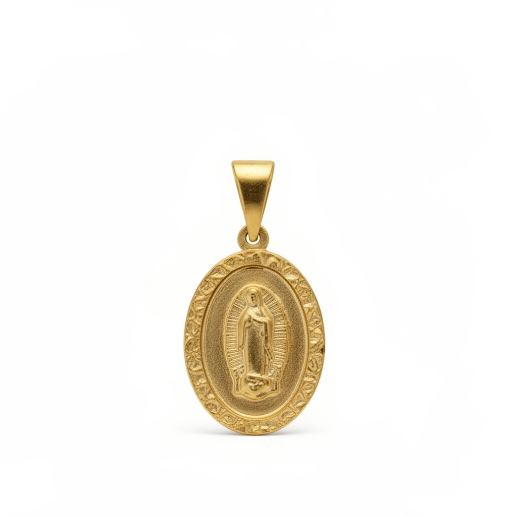 Medalla de la virgen de Guadalupe de oro 14k Mod.1406 - 1.5 cm