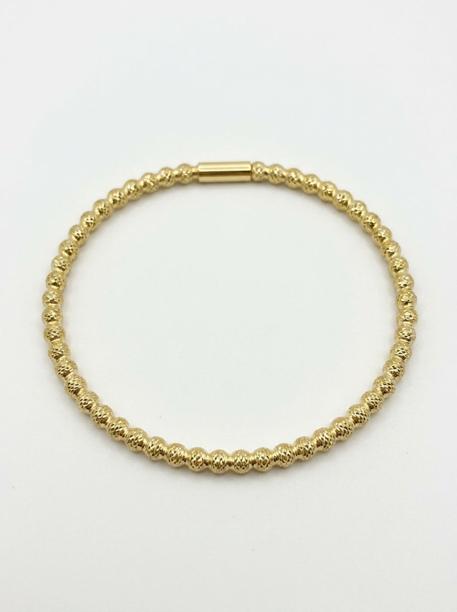 Brazalete de oro 14k hueco flexible Mod LM5228