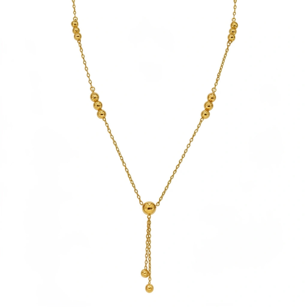 Gargantilla de oro 14k de bolitas - 45 cm