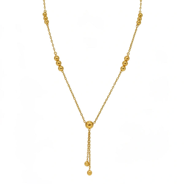 Gargantilla de oro 14k de bolitas - 45 cm