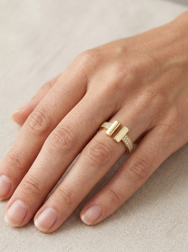 Anillo de oro 14k tipo diseñador Mod 5540