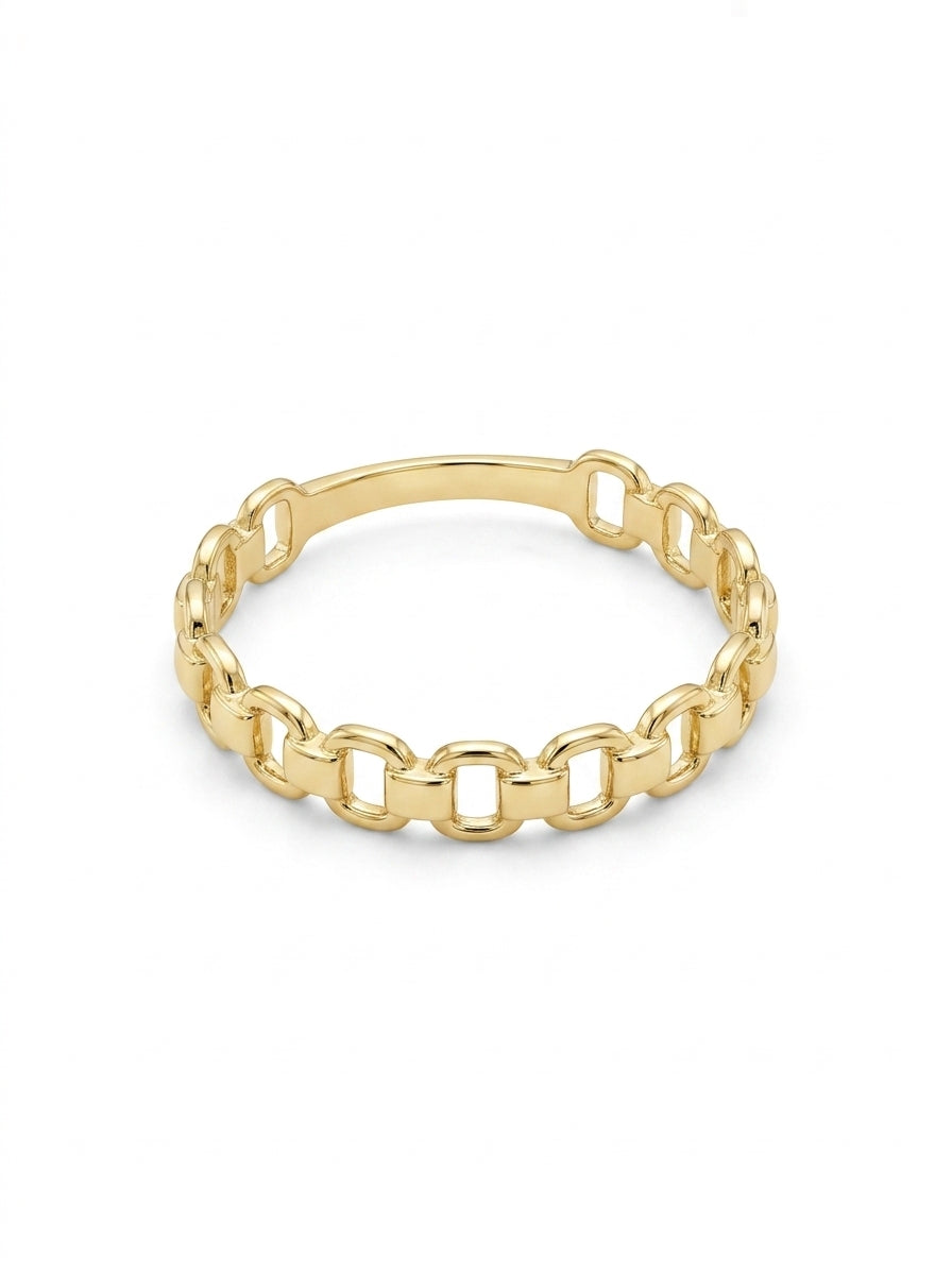 Anillo de oro 14k diseño de eslabón entrelazado Mod LM5353