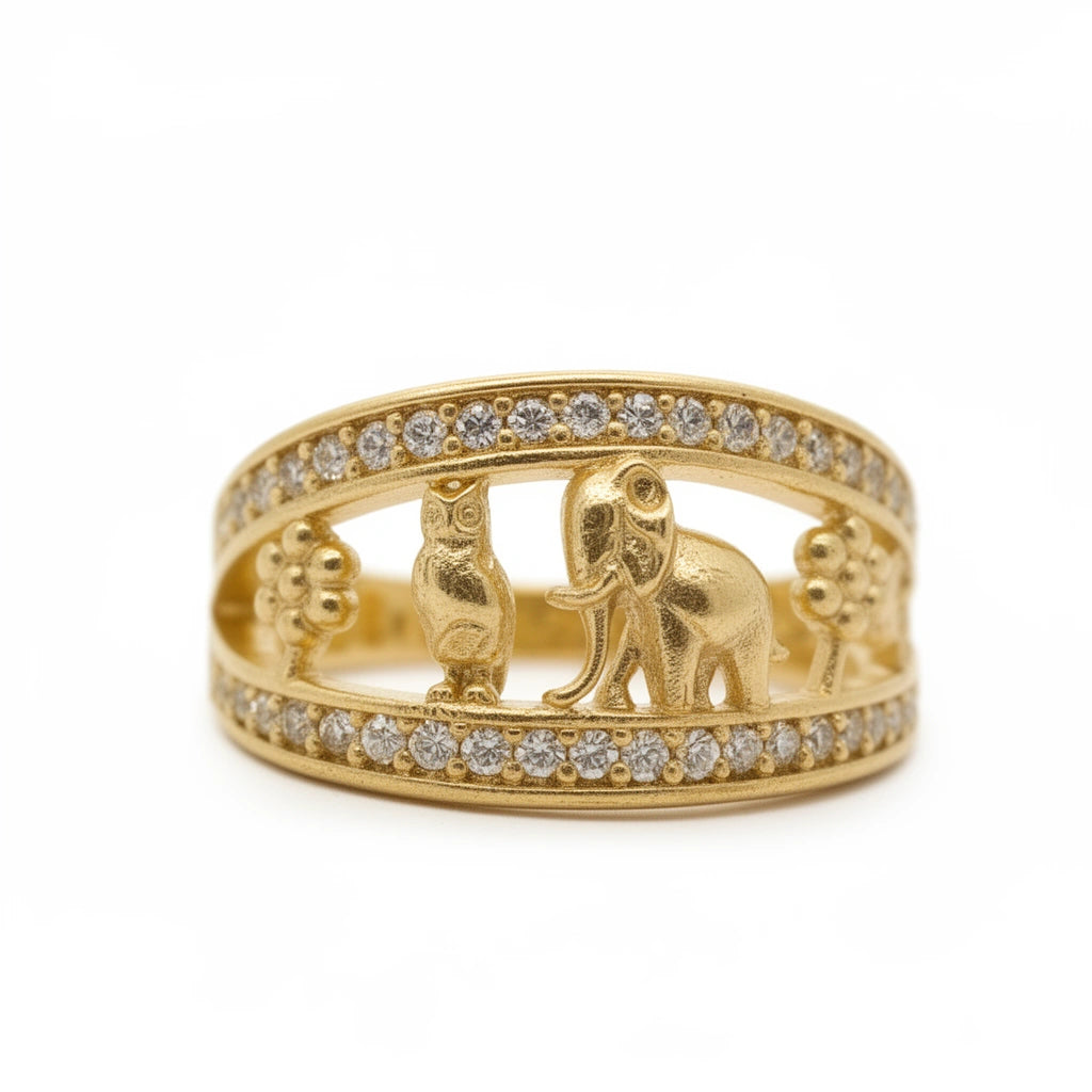 Anillo de la suerte en oro 14k