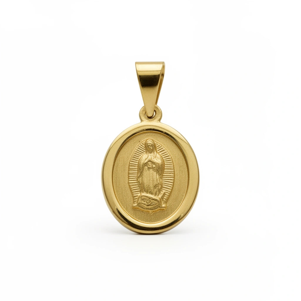Medalla de la virgen de Guadalupe de oro 14k Mod.1401 - 1.5 cm