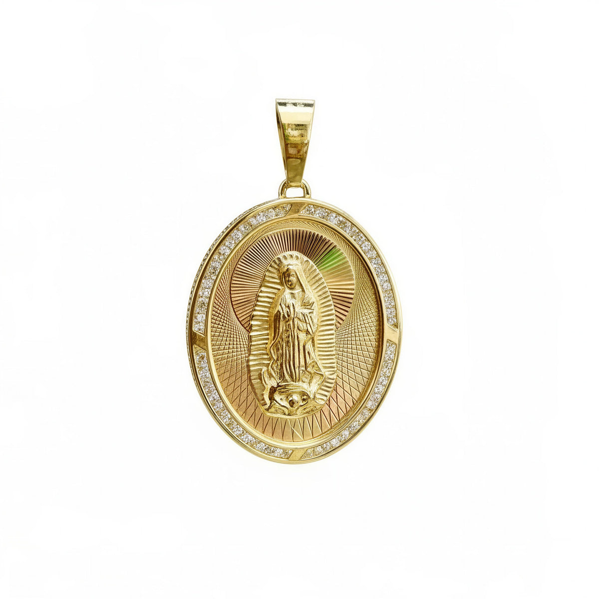 Medalla en oro 10k de la virgen de Guadalupe Mod. 5006 - 5 cm