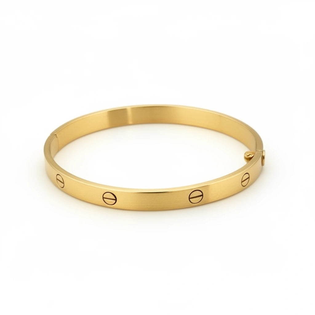 Brazalete de diseñador de oro 10k hueco Modelo C1018 18 cm