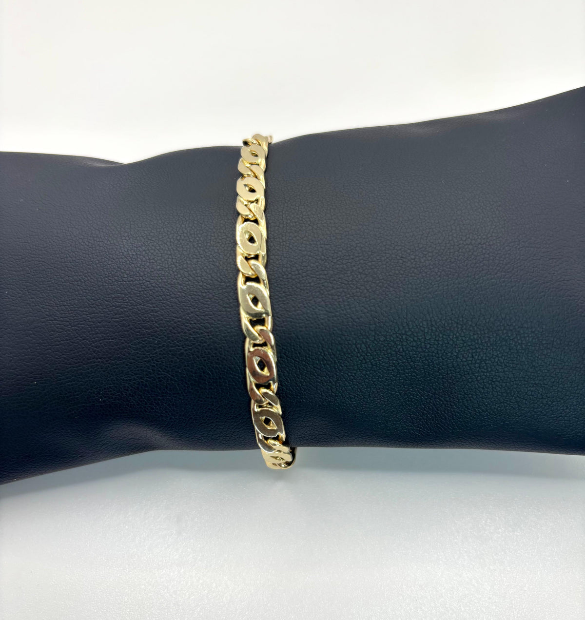 Pulso Tejido ojo de tigre Solido de oro 14k