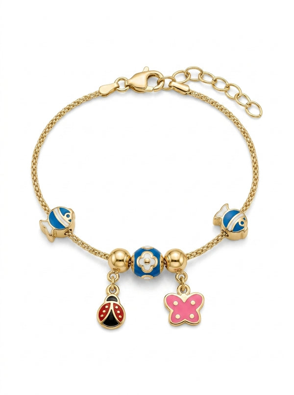 Pulsera de oro 14k tipo diseñador Mod 5622 - 14cm con ajustador