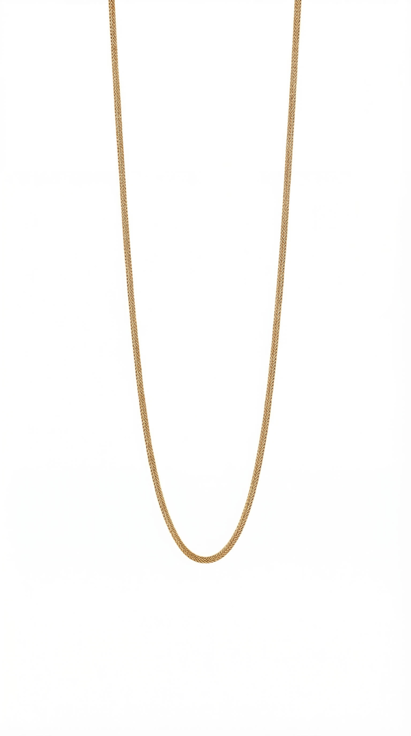 Cadena de oro 14k tejido espiga - 1 mm