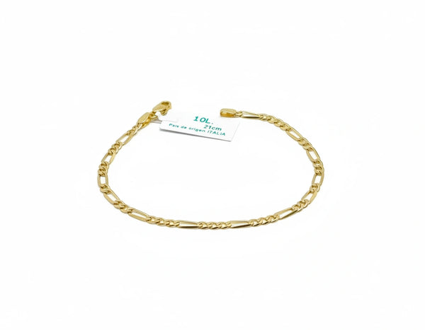 Pulsera 3x1 de oro 10k en medida para caballero Mod.2130