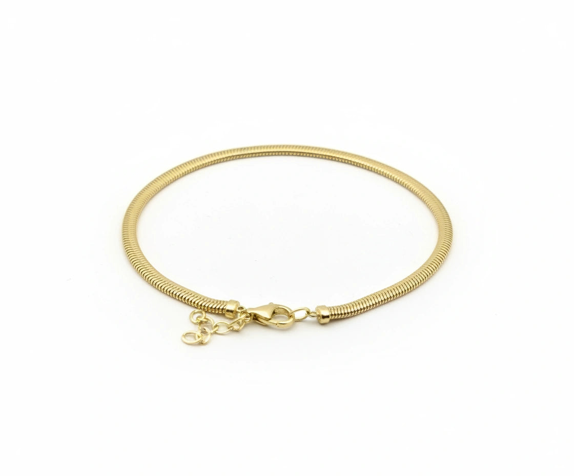 Pulsera panza de vibora 10k para dama