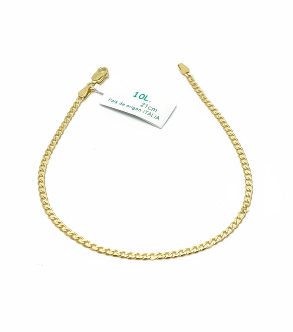 Pulsera barbada en oro 10k medida para Caballero Mod.2222