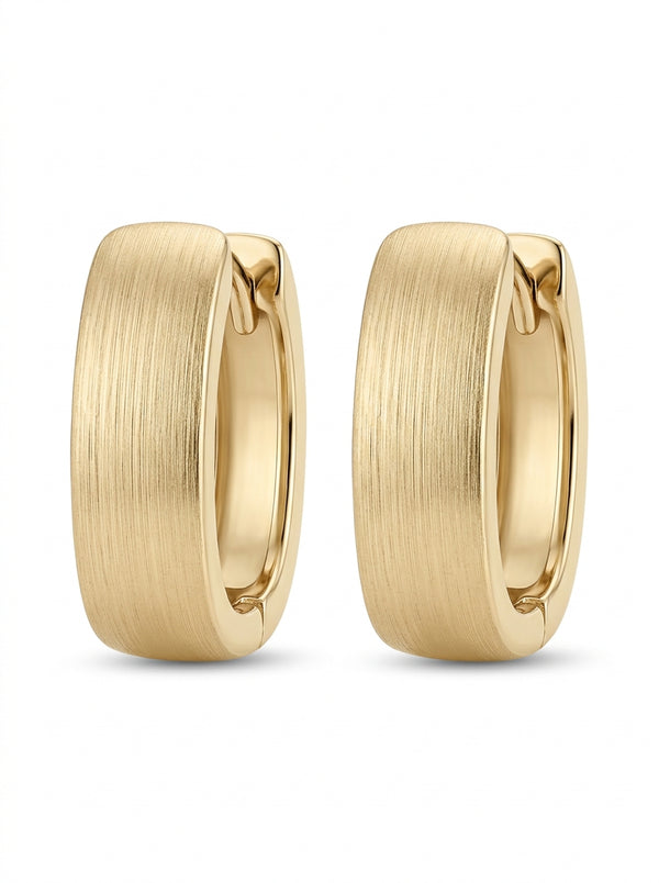 Huggies de oro 14k diseño satinado 5617