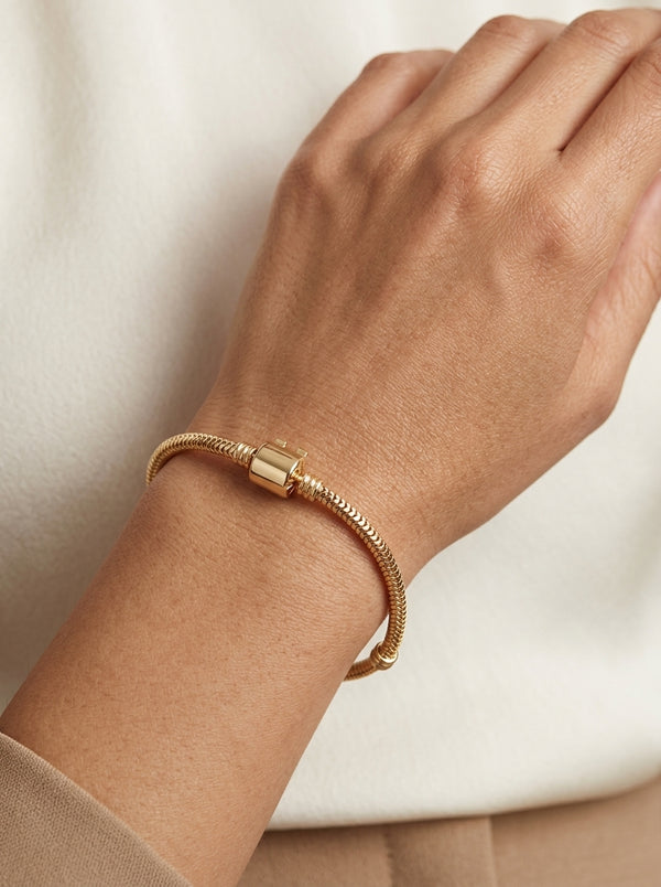 Pulsera de oro 14k diseño para charms Mod 5805 - 18 cm