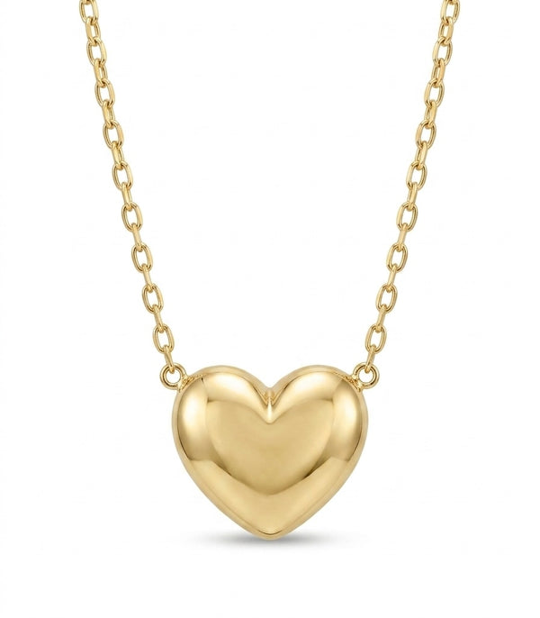 Gargantilla de oro 14k diseño de corazón inflado Mod LM5321 - 45 cm