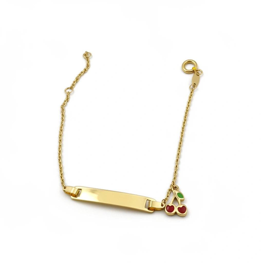 Esclava de cereza de oro 14k 12/14 cm