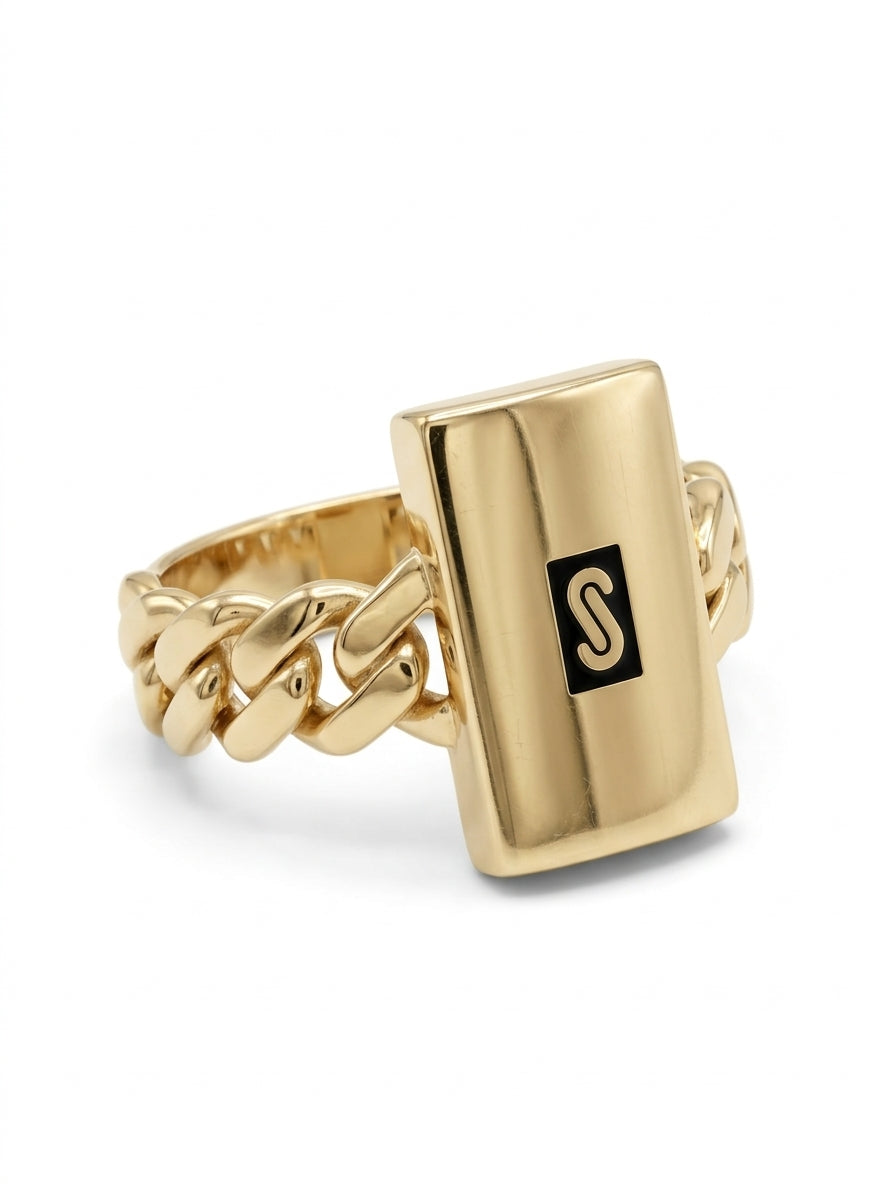 Anillo de oro 14k Mónaco Chain Classic mod 5894