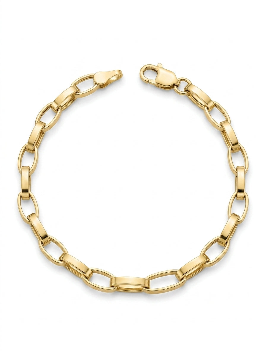 Pulsera de Oro 14K diseño eslabón Mod LM5419 - 18 cm