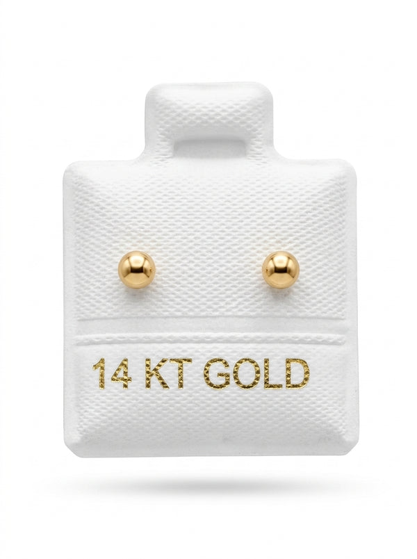 Broquel de oro 14k diseño de bolitas Mod LM5258 (de bolitas)