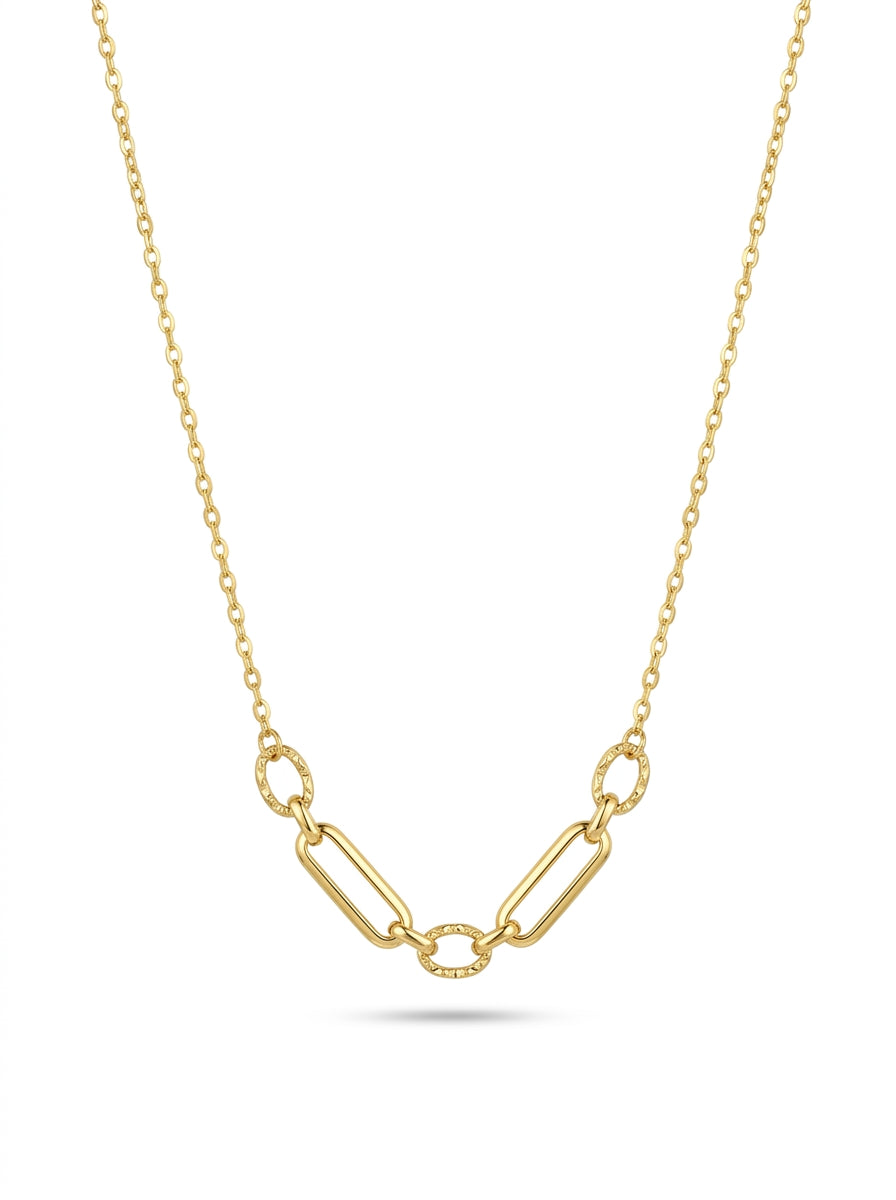Gargantilla de oro 14k diseño de eslabones Mod LM5320 - 45 cm