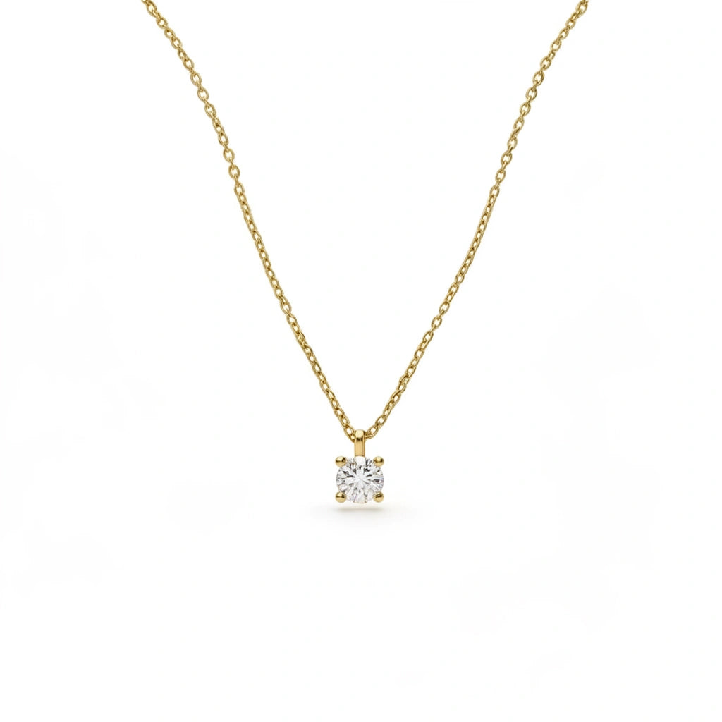 Gargantilla de oro 14k con circonias