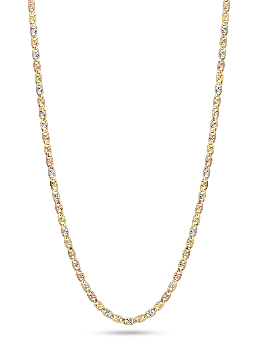 Cadena de oro 14k tejido valentino florentina con estrella mod 5833 - 3 mm