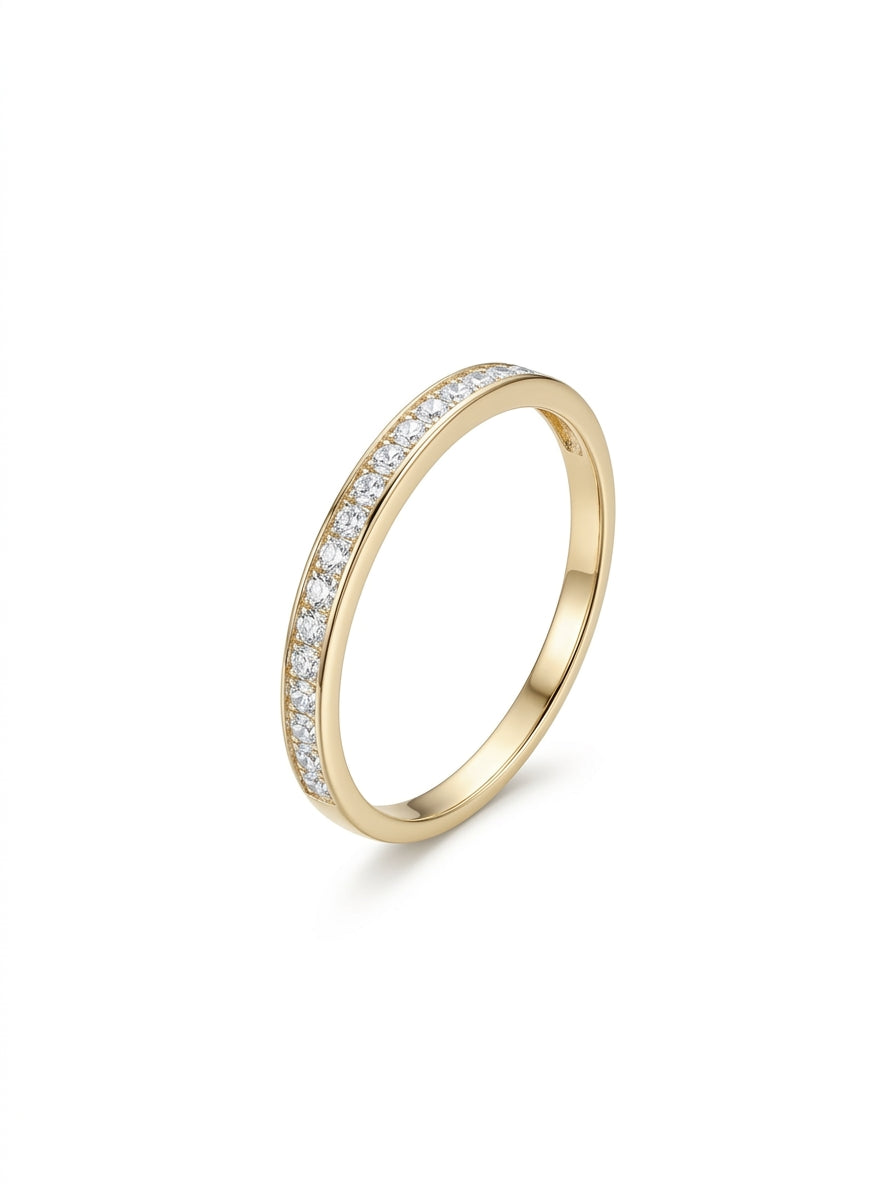 Media churumbela de oro 14k diseño susurro de luz con circonias Mod 5787