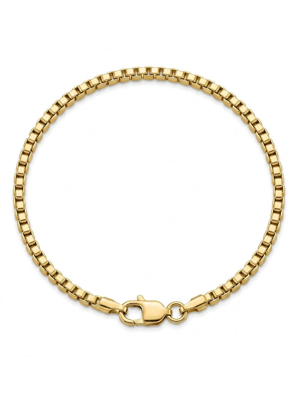 Pulsera de oro 14k diseño de cubo mod LM5151 - 18 cm