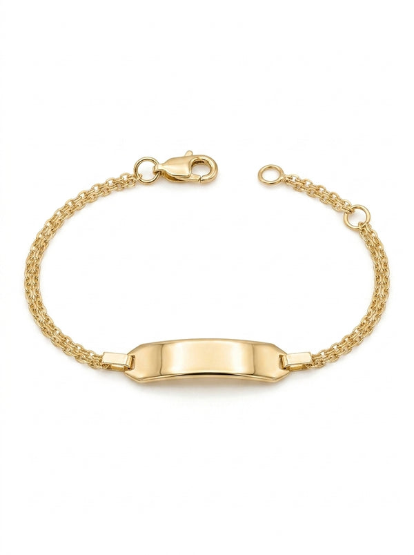Esclava kids de oro 14k tejido Bismark delgado Mod 5464 - 14 cm
