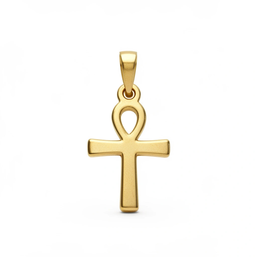 Cruz egipcia ankh oro 14k - 1.7 cm