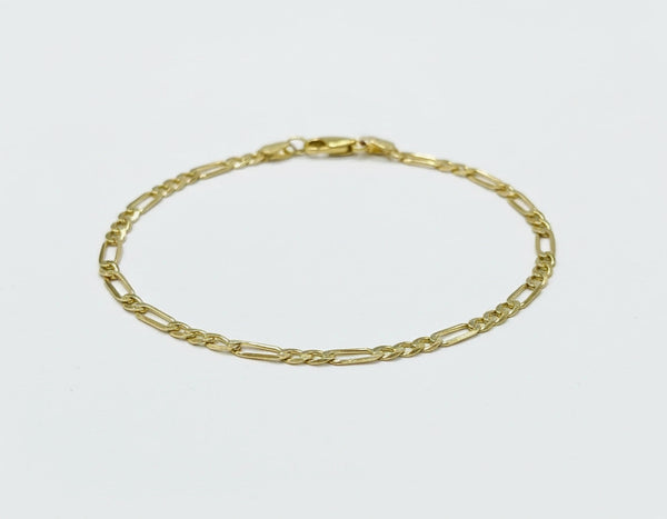Pulsera 3x1 de oro 10k en medida para dama Mod.2818