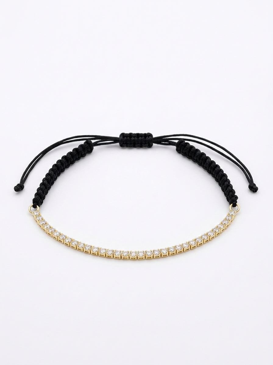 Pulsera de oro amarillo 14k tipo tenis Mod 5960 - ajustable