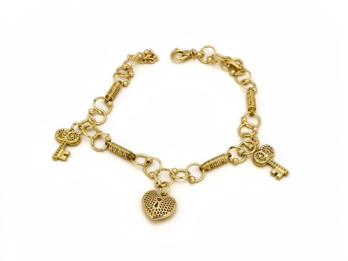 Pulsera de oro 14k tipo diseñador Mod. 5034 - 18 cm