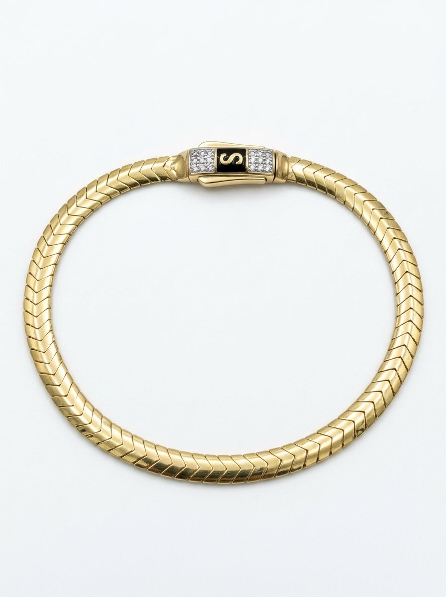Pulsera de oro 14k diseño baby Mónaco Chain Merm 5881- 4mm