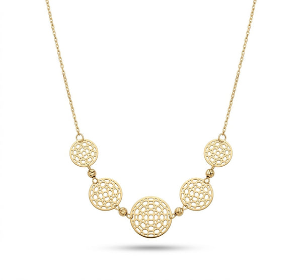 Gargantilla de oro14k diseño tipo filigranas Mod 5498 - 45 cm