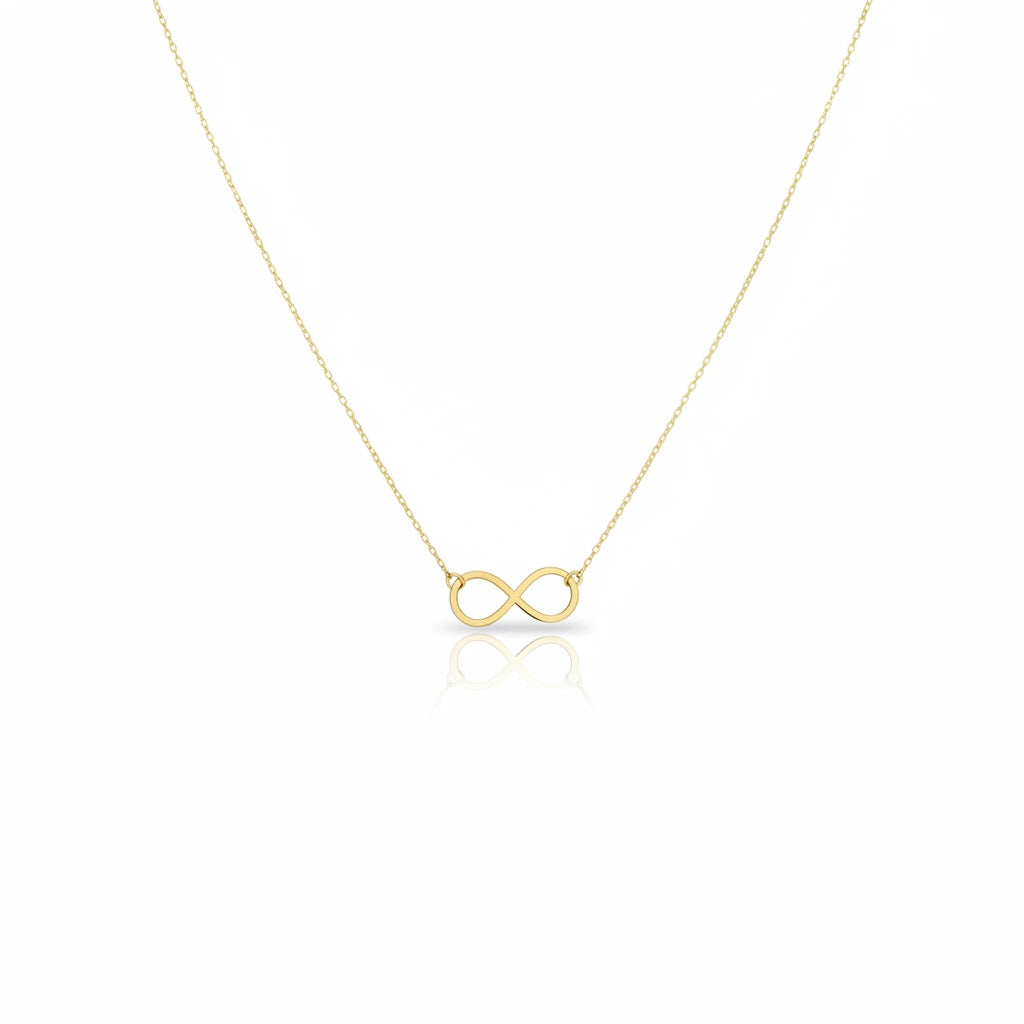 Gangantilla de infinito de oro 14k