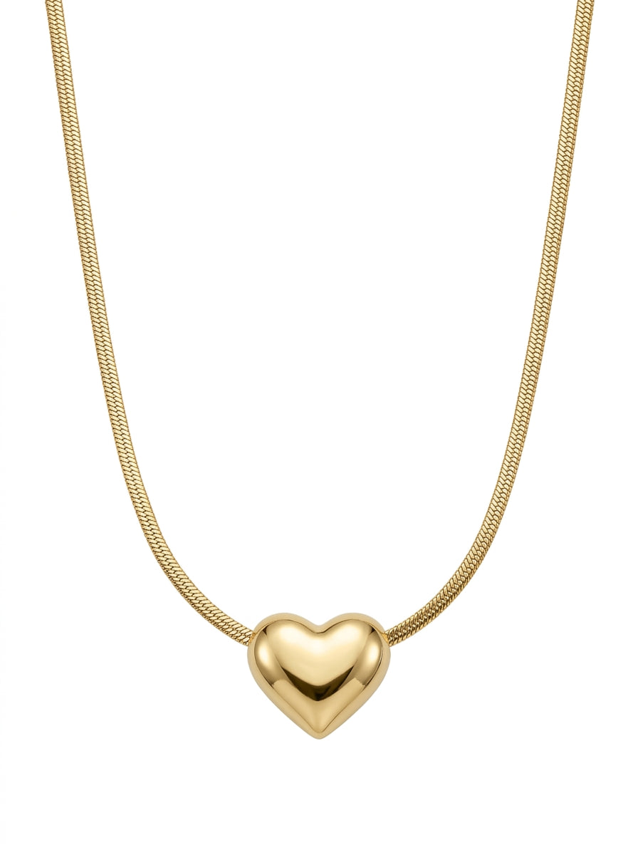 Gargantilla de oro 14k diseño flex con corazón Mod LM5130 - 45 cm