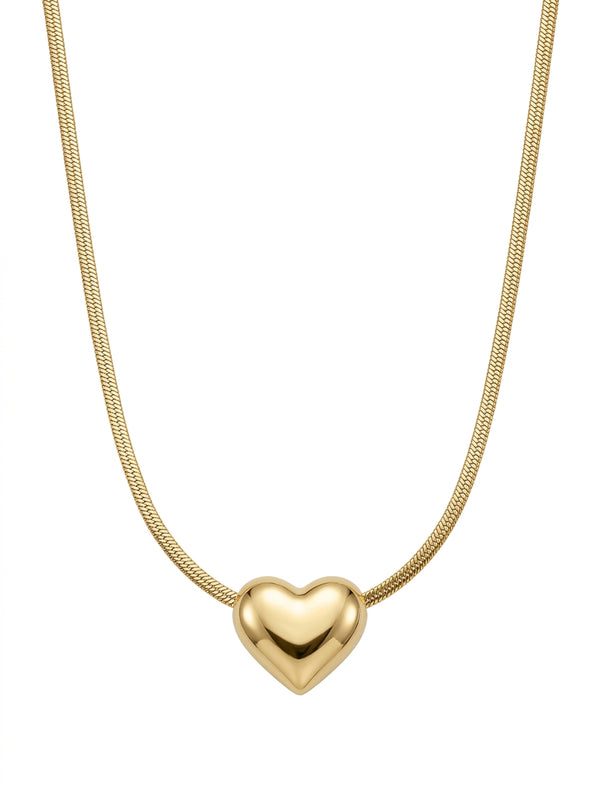 Gargantilla de oro 14k diseño flex con corazón Mod LM5130 - 45 cm