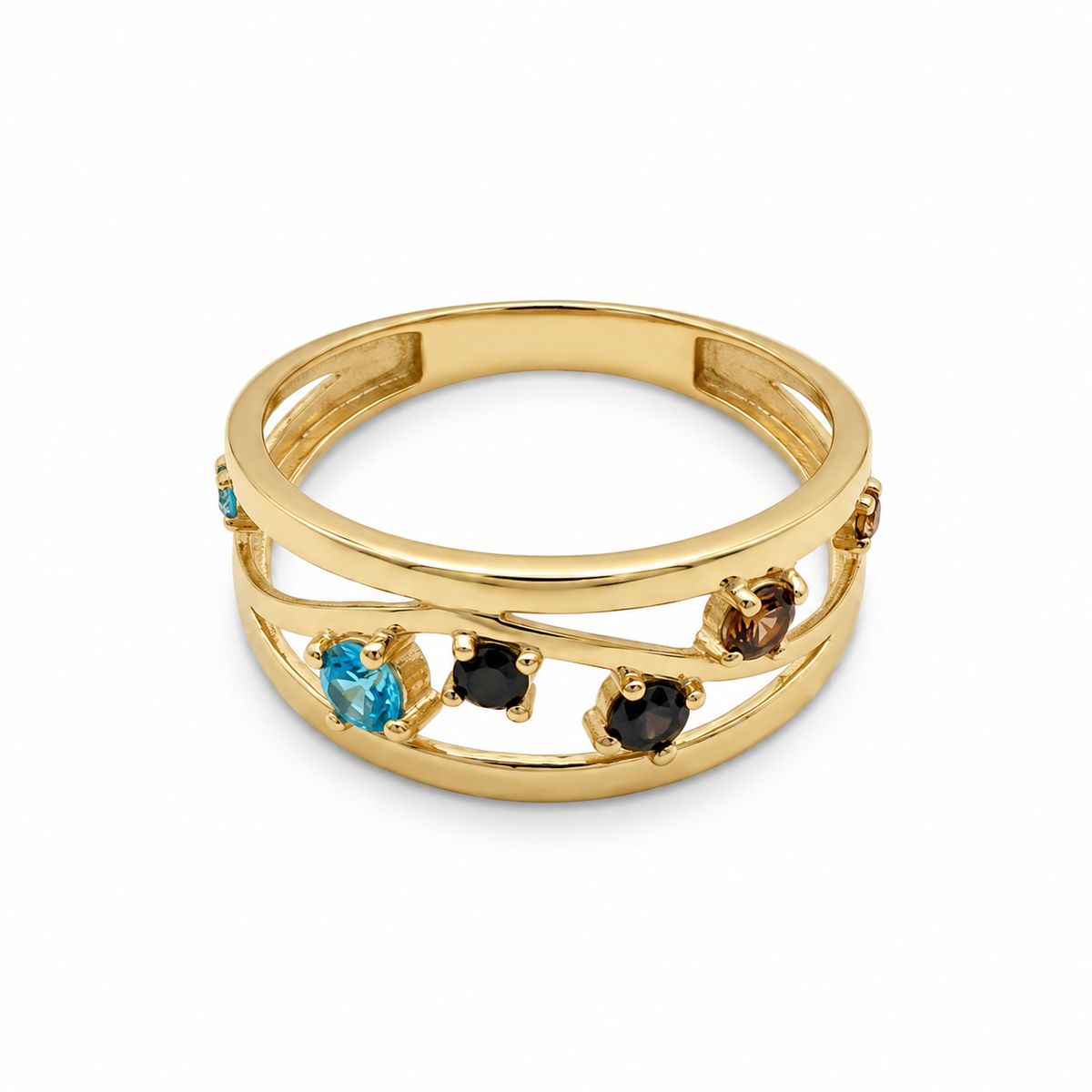Anillo de Oro 14K Diseño Constelación Mod LM5413