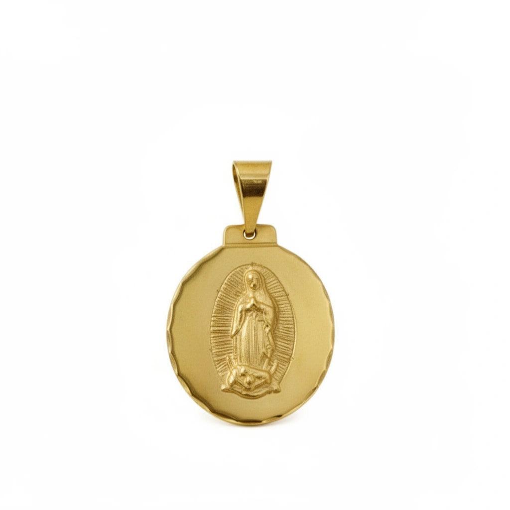 Medalla de la virgen de Guadalupe de oro 14k Mod.1402 - 2 cm