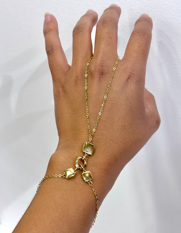 Pulsera de oro 14k diseño vinculado Mod 5646- 18 cm