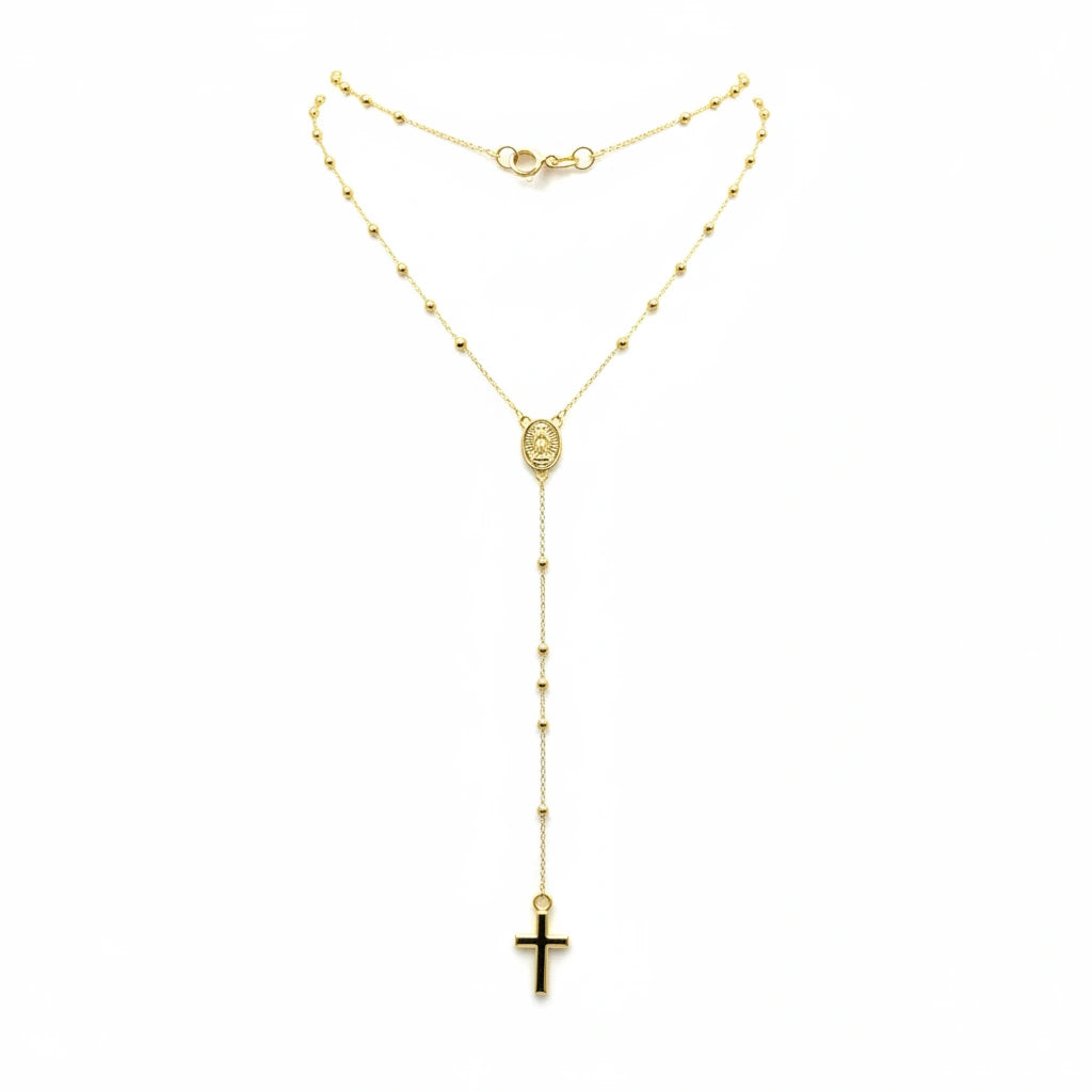 Rosario de oro amarillo 14k 45 cm 1 mm
