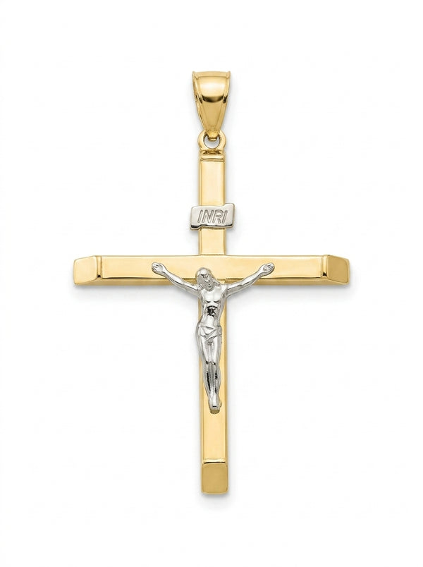 Crucifijo de oro 10k hueco Mod LM5387 - 3.5 cm
