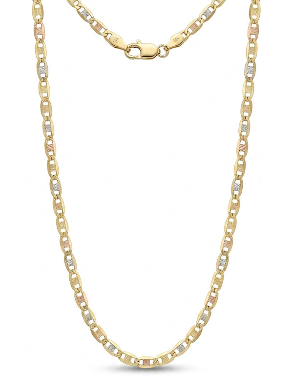 Cadena de oro 14k tejido valentino florentina solida mod 5831 - 3.5 mm