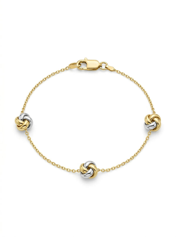 Pulsera de oro 14k diseño de nudos florentinos Mod LM5240 - 18 cm