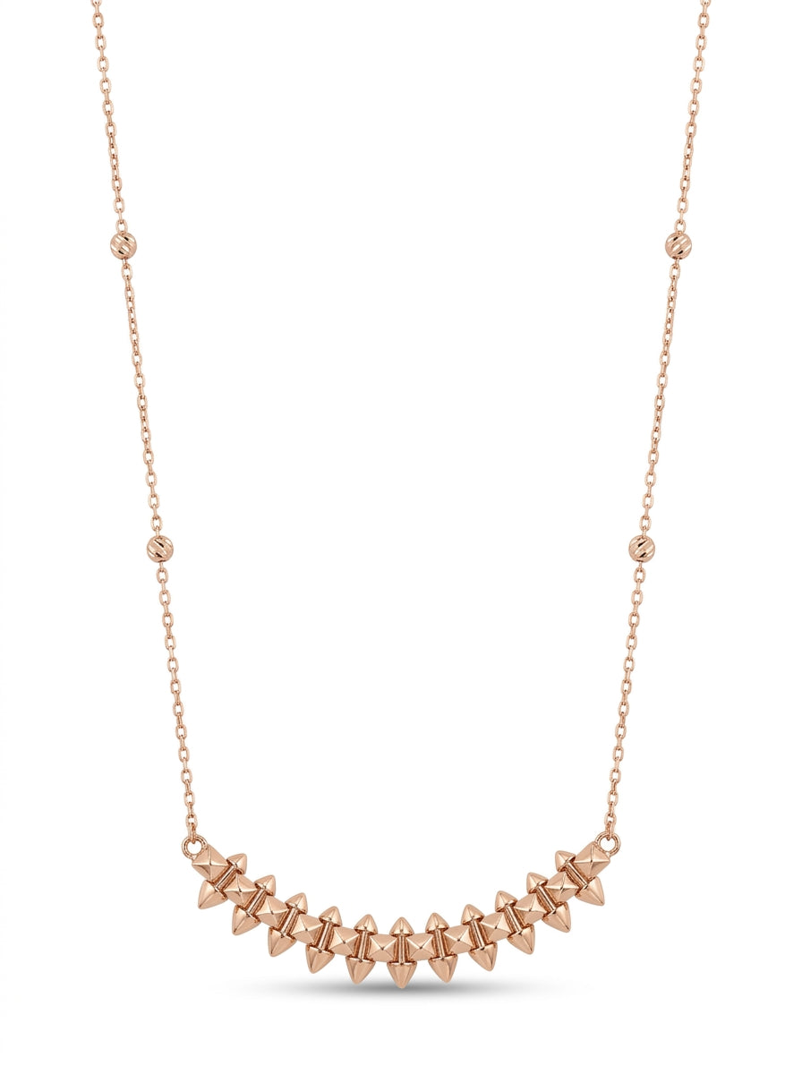 Gargantilla de oro rosa 14k tipo diseñador mod 5710