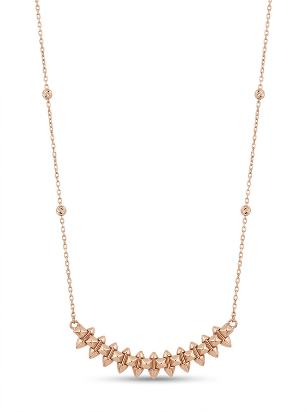 Gargantilla de oro rosa 14k tipo diseñador mod 5710