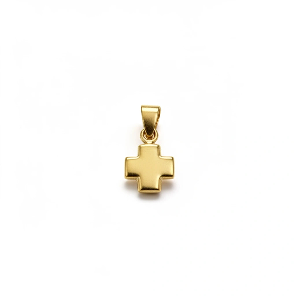 Dije de cruz de oro 14k hueca Mod. 1401 1 cm